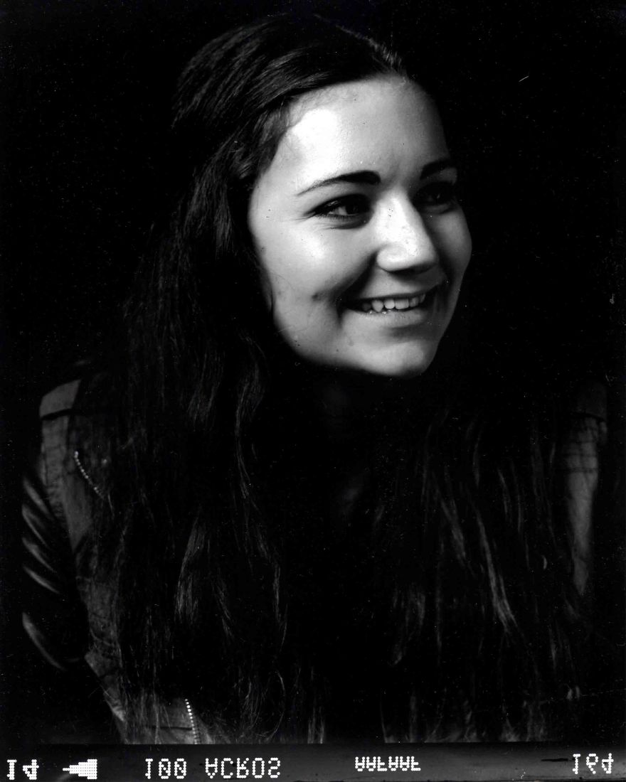 Medium format film portrait of woman