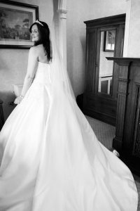 Black and White bride portrait
