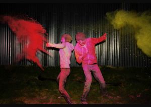 Powder paint thrown at two people