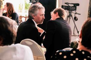 Father and Son on his father's wedding day