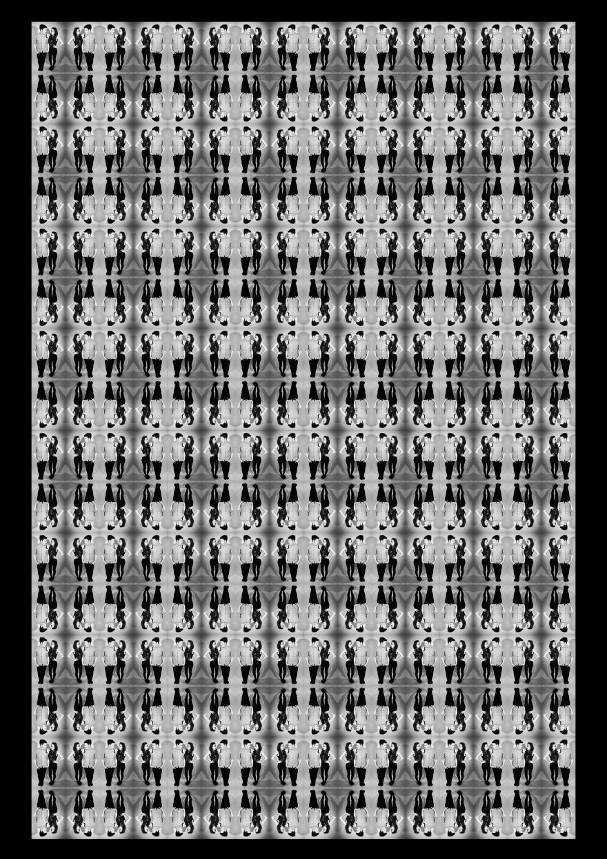 wallpaper pattern using repeated portraits as a pattern
