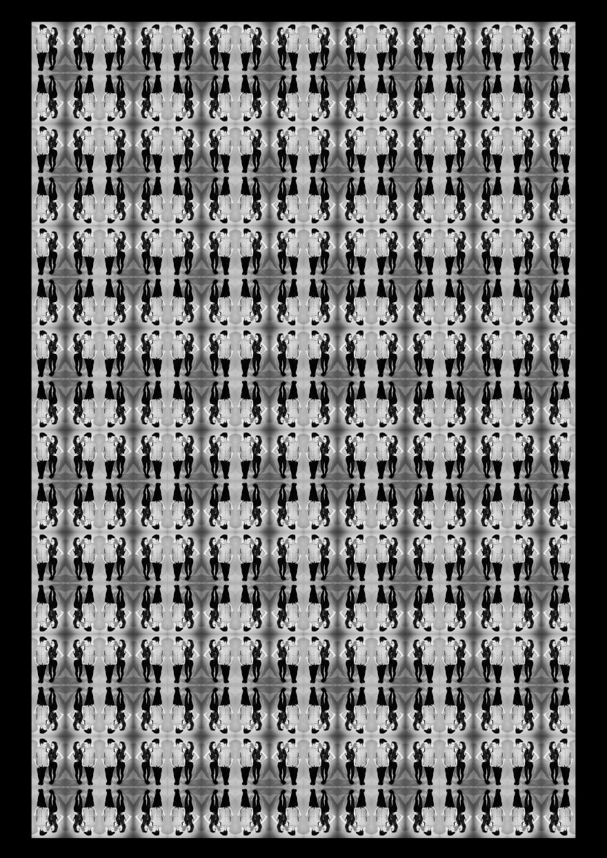 wallpaper pattern using repeated portraits as a pattern