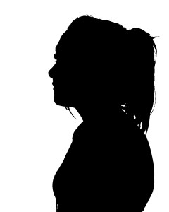 shadow portrait of side profile