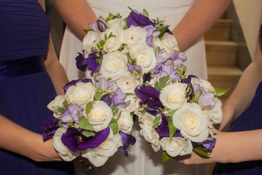 wedding bouquet's side by side